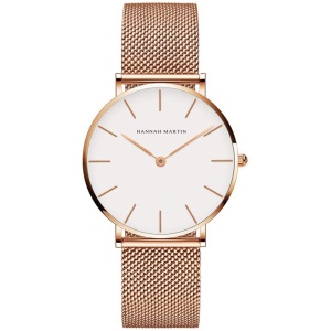 Montre pour Femme très fine, couleur Or rose, étanche et inoxydable