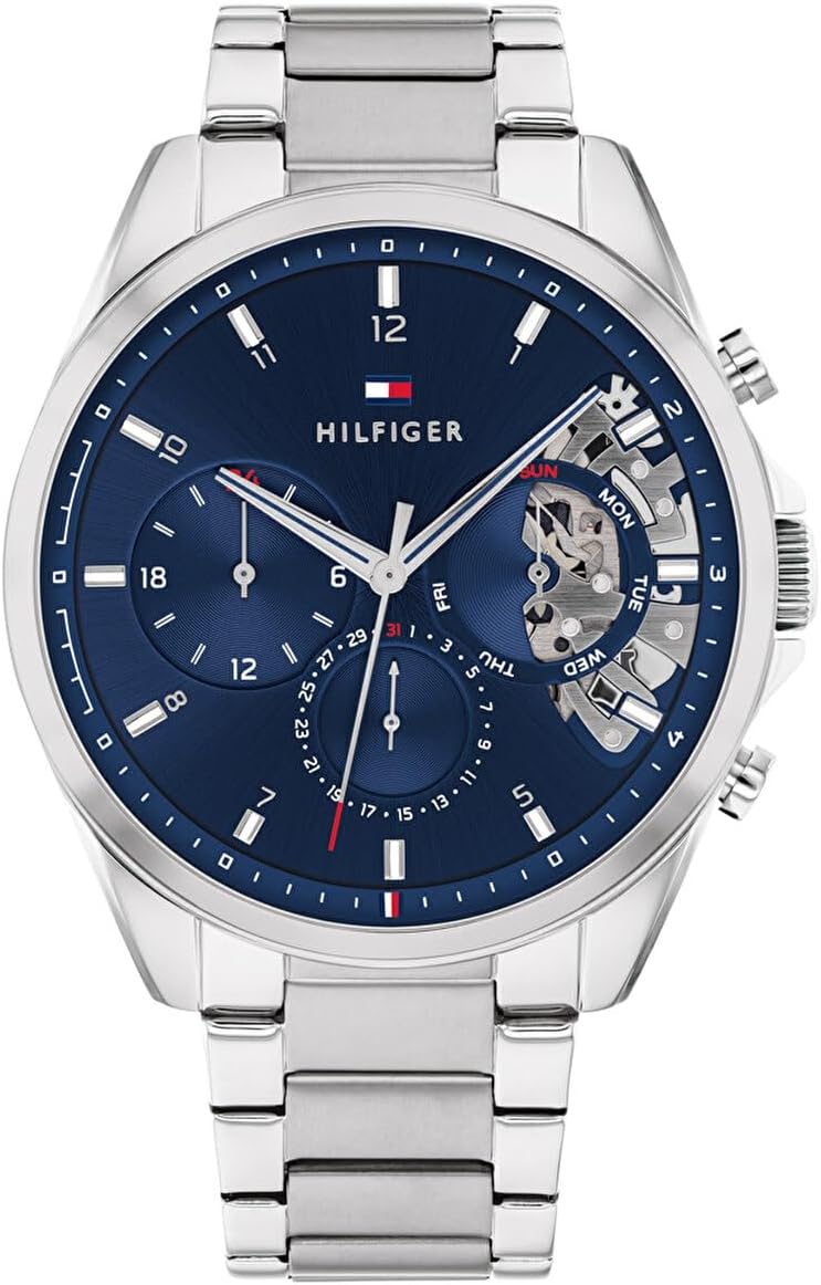 Montre Tommy Hilfiger Homme, Bracelet en Acier Inoxydable