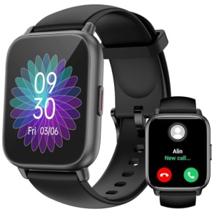 Montre Connectée pas cher Homme et Femme, Smartwatch avec Appel Bluetooth, Podomètre