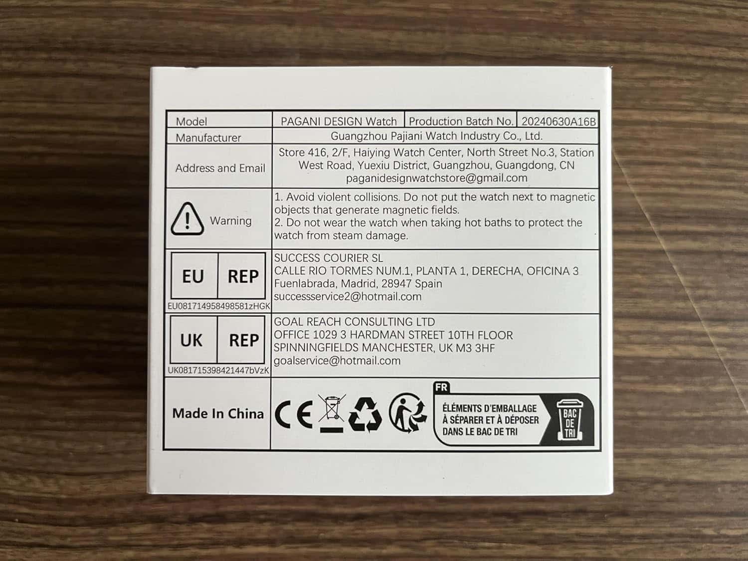 Pagani Montre de Sport décontracté pour Homme, chronographe à Quartz Japonais – Image 6