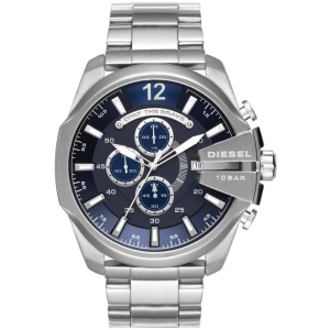 Diesel Montre Chronographe Mega Chief pour Hommes, Taille de boîtier de 59 mm, Montre en Acier Inoxydable