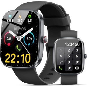Montre Connectée Homme Femme, 1.91" Smartwatch avec Appel Bluetooth, IP68 Étanche Montre Connectee avec 110+ Sportifs, Montre Podomètre, Moniteur de Fréquence Cardiaque/SpO2/Sommeil, pour Android iOS