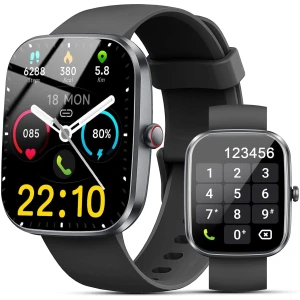 Montre Connectée Homme Femme, 1.91" Smartwatch avec Appel Bluetooth, IP68 Étanche Montre Connectee avec 110+ Sportifs, Montre Podomètre, Moniteur de Fréquence Cardiaque/SpO2/Sommeil, pour Android iOS