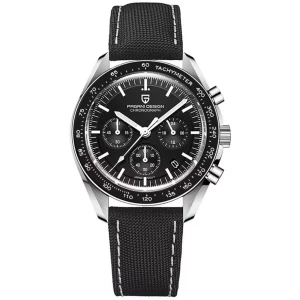 Pagani Design 1701 Montre chronographe Professionnelle pour Homme Mouvement à Quartz Japonais VK63 Lune en Acier Inoxydable 100 m Étanche Montre de Sport décontracté Date