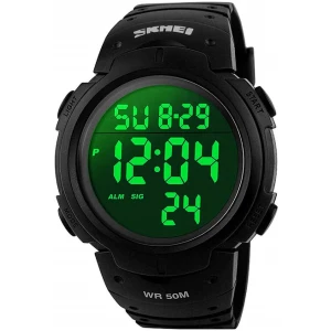 VDSOW Montre de Sport étanche avec Alarme/Chronomètre, Large Poignet Militaire avec rétro-éclairage LED pour Homme