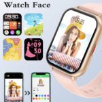 Montre connectée femme avec appel Bluetooth et IP68 rose - vue 6
