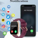Montre connectée femme avec appel Bluetooth et suivi du cycle menstruel, violet - vue 3