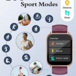 Montre connectée femme avec appel Bluetooth et suivi du cycle menstruel, violet - vue 4