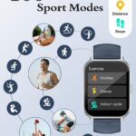 Montre connectée IP68 avec appel Bluetooth, cardio et oxymètre - vue 3
