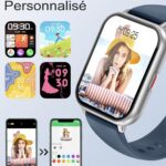 Montre connectée IP68 avec appel Bluetooth, cardio et oxymètre - vue 5