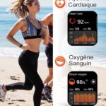 Montre connectée IP68 avec appel Bluetooth, cardio et oxymètre - vue 6