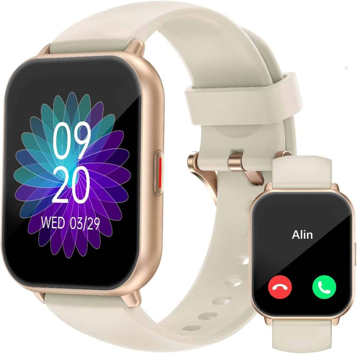 Montre connectée avec appel Bluetooth, IP68 et cardio - vue 2