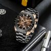 Montre homme étanche analogique quartz chronographe lumineux grand cadran - vue 5