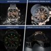 Montre homme étanche analogique quartz chronographe lumineux grand cadran - vue 6
