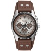Montre homme Coachman chronographe quartz acier 45mm cuir