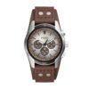 Montre homme Coachman chronographe quartz acier 45mm cuir - vue 2