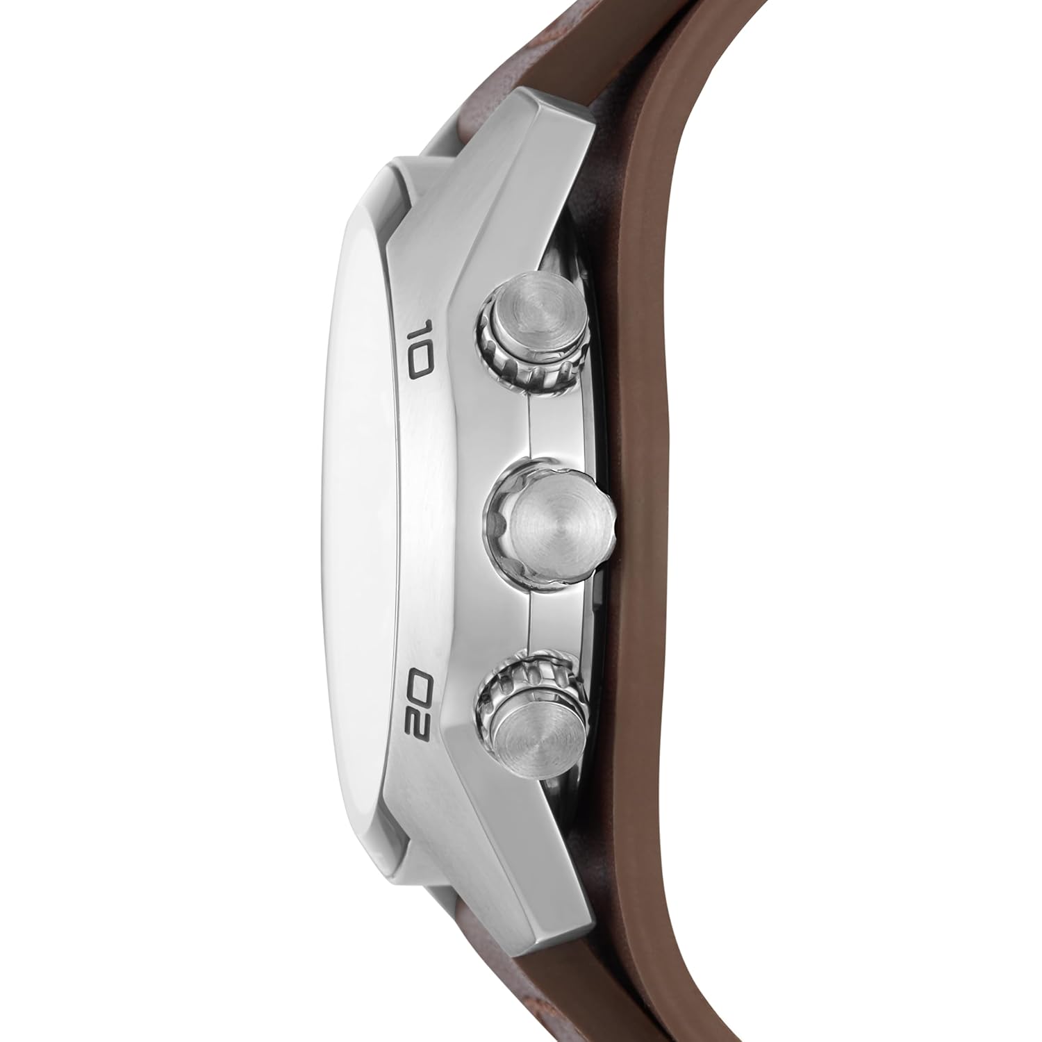 Montre homme Coachman chronographe quartz acier 45mm cuir - vue 3