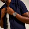 Montre homme Coachman chronographe quartz acier 45mm cuir - vue 5