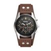 Montre Coachman homme chronographe quartz acier 45mm cuir - vue 2