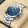 Montre homme chronographe étanche avec date et grand cadran - vue 6