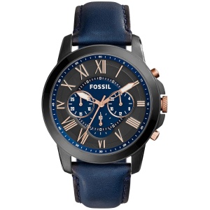 Montre homme Grant 44mm chronographe quartz bracelet cuir