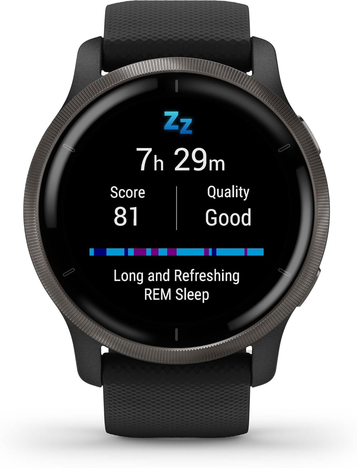 Garmin Venu 2 montre connectée GPS avec écran AMOLED et autonomie 11 jours, grise - vue 2
