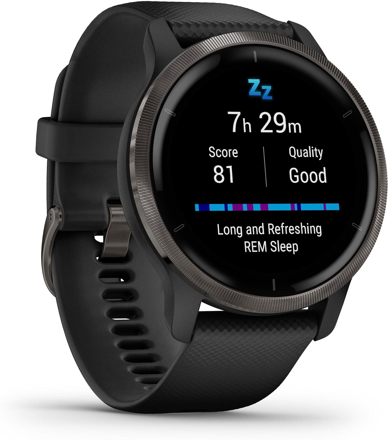 Garmin Venu 2 montre connectée GPS avec écran AMOLED et autonomie 11 jours, grise - vue 4
