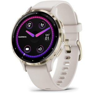 Garmin Venu 3S montre connectée GPS sport santé, soft gold et bracelet ivoire 41 mm