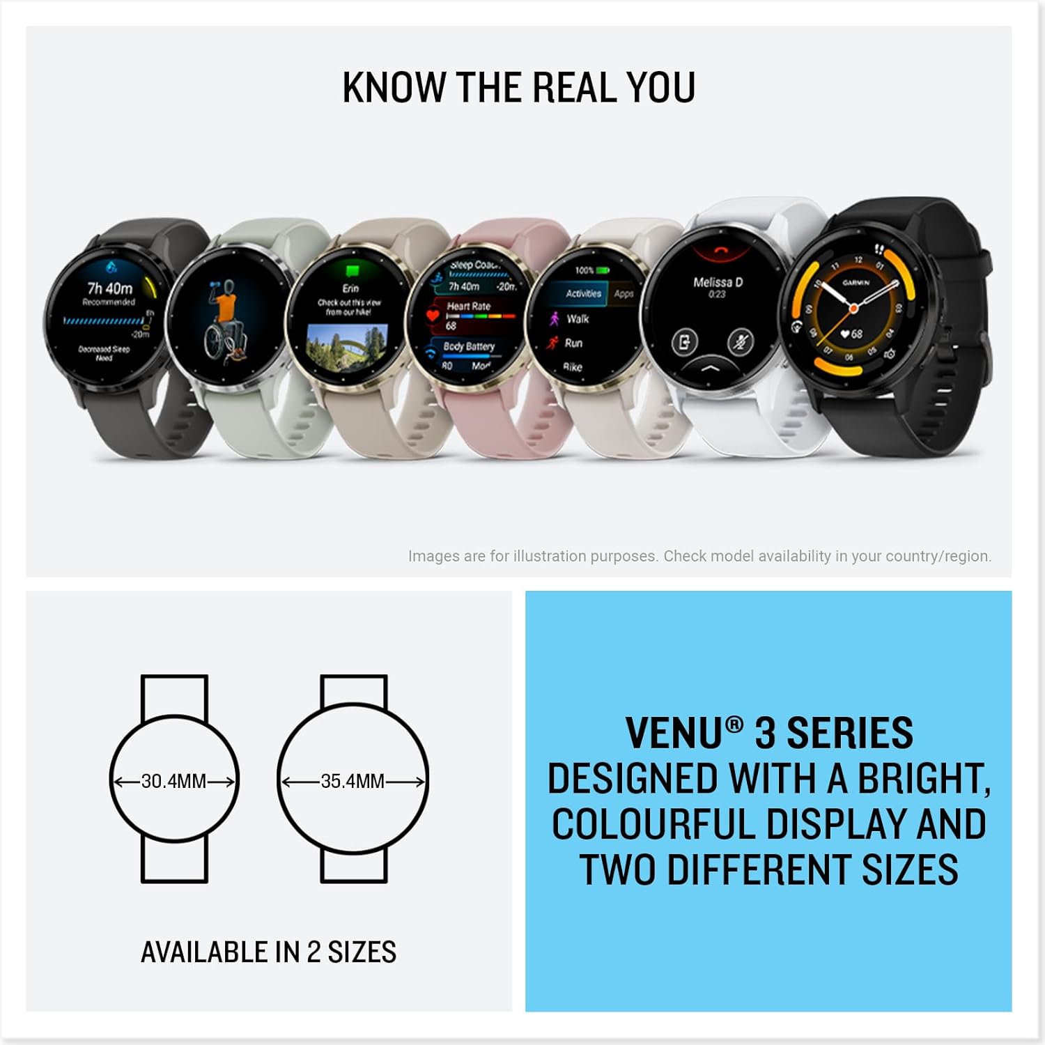 Garmin Venu 3S montre connectée GPS sport santé, soft gold et bracelet ivoire 41 mm - vue 6
