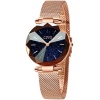 Montre femme bracelet acier inoxydable quartz pour travail