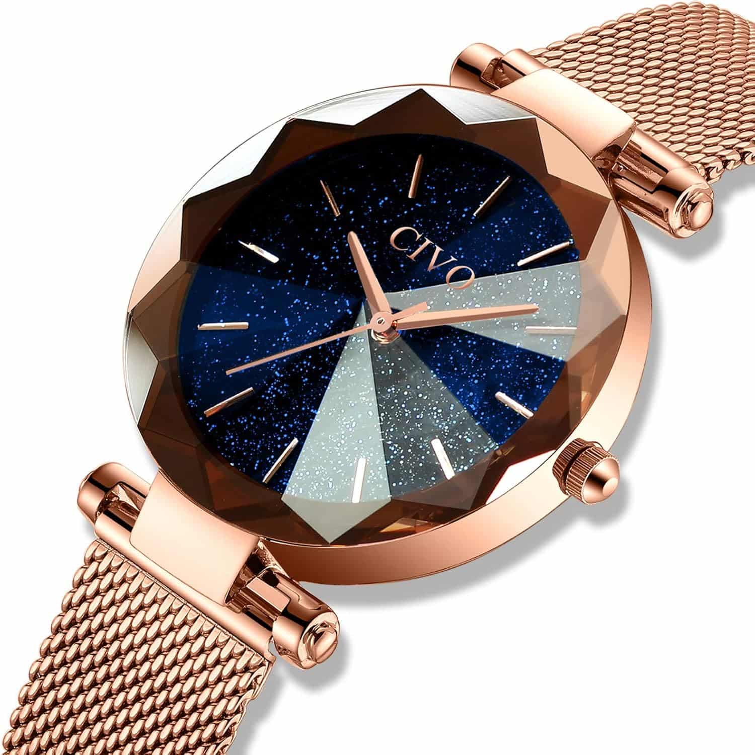 Montre femme bracelet acier inoxydable quartz pour travail - vue 3
