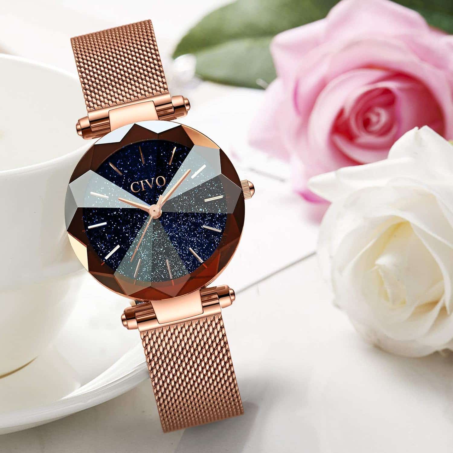 Montre femme bracelet acier inoxydable quartz pour travail - vue 4