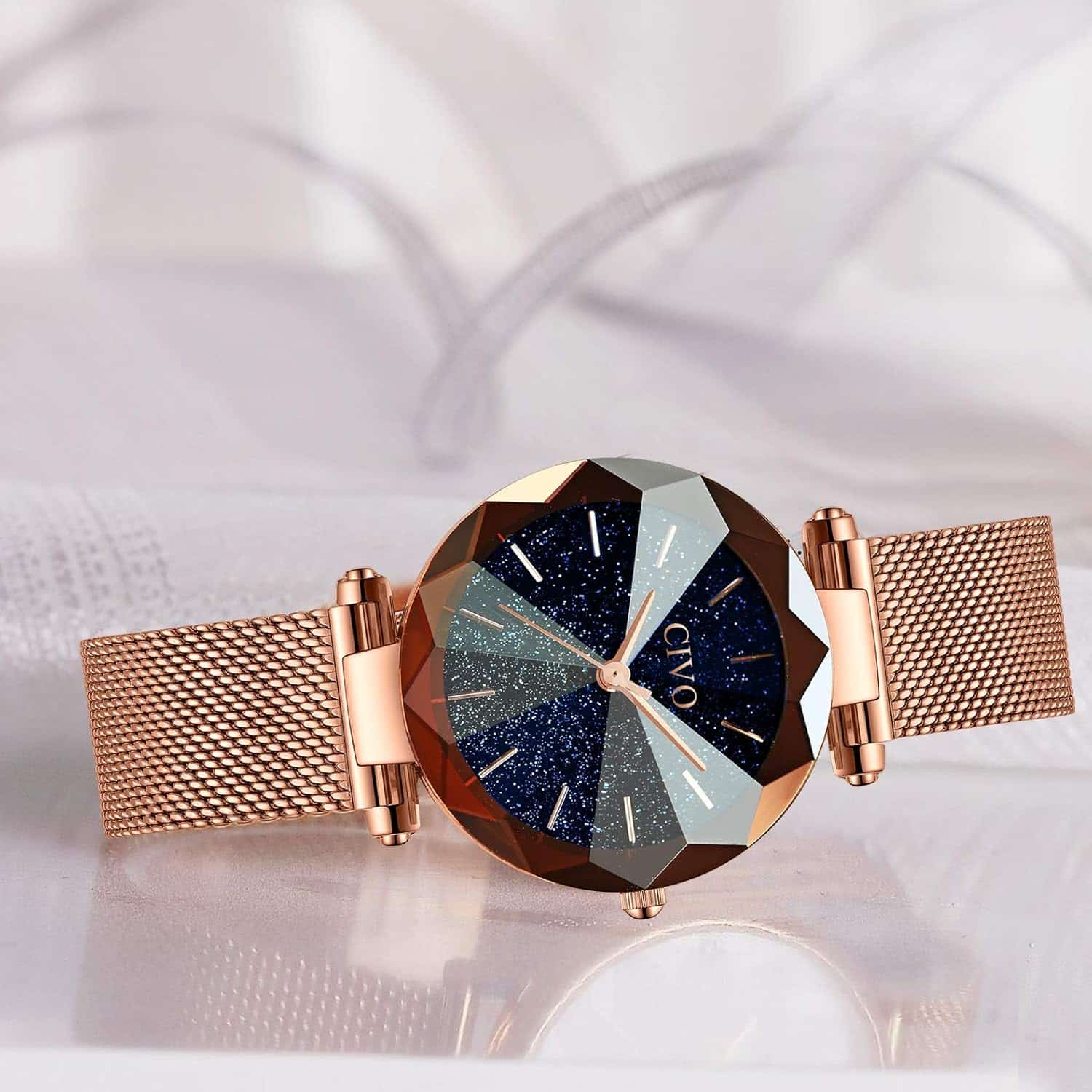 Montre femme bracelet acier inoxydable quartz pour travail - vue 5