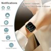 Montre connectée femme avec appels Bluetooth et suivi SpO2, rose - vue 4
