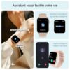 Montre connectée femme avec appels Bluetooth et suivi SpO2, rose - vue 5