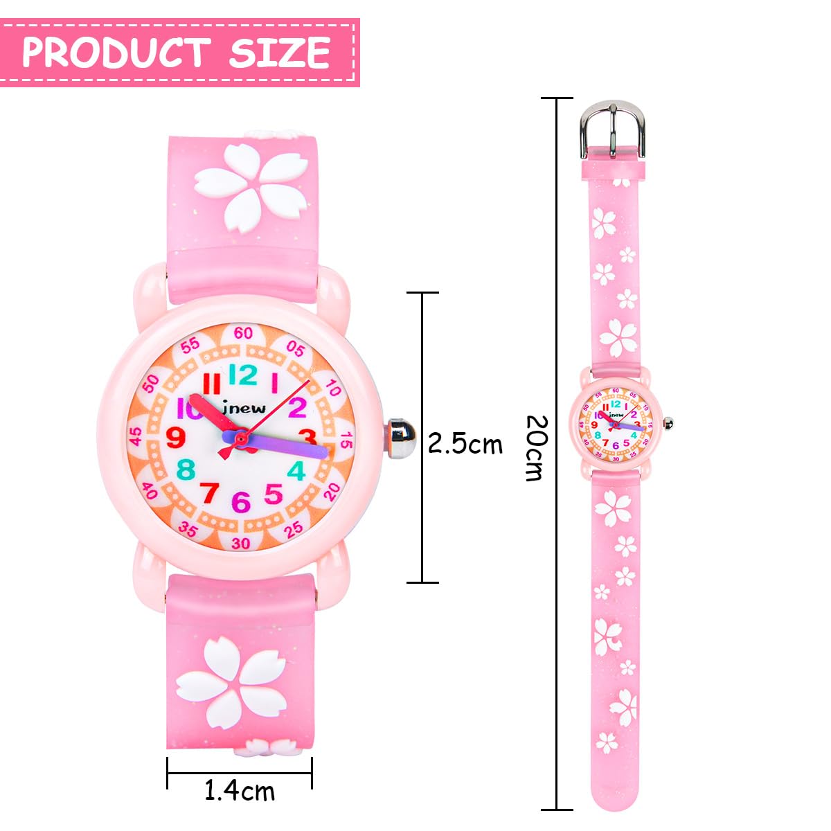 Montre enfant étanche 3D avec mouvement à quartz pour fille - vue 3