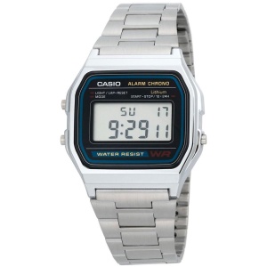 Montre bracelet en acier inoxydable argenté