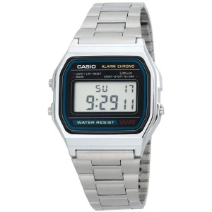 Montre bracelet en acier inoxydable argenté