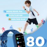 BIGGERFIVE Montre Enfant 1,8" Non Connectée ou Connectée, IP68 Étanche Bleu - vue 4
