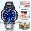 Montre enfant avec 7 veilleuses colorées, bracelet étanche et souple - vue 4
