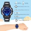 Montre enfant avec 7 veilleuses colorées, bracelet étanche et souple - vue 5