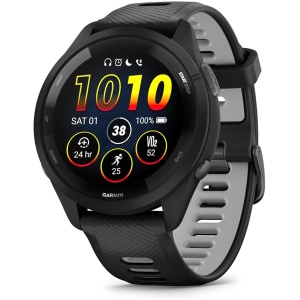 Garmin Forerunner 265, montre GPS running avec écran AMOLED noire 46 mm