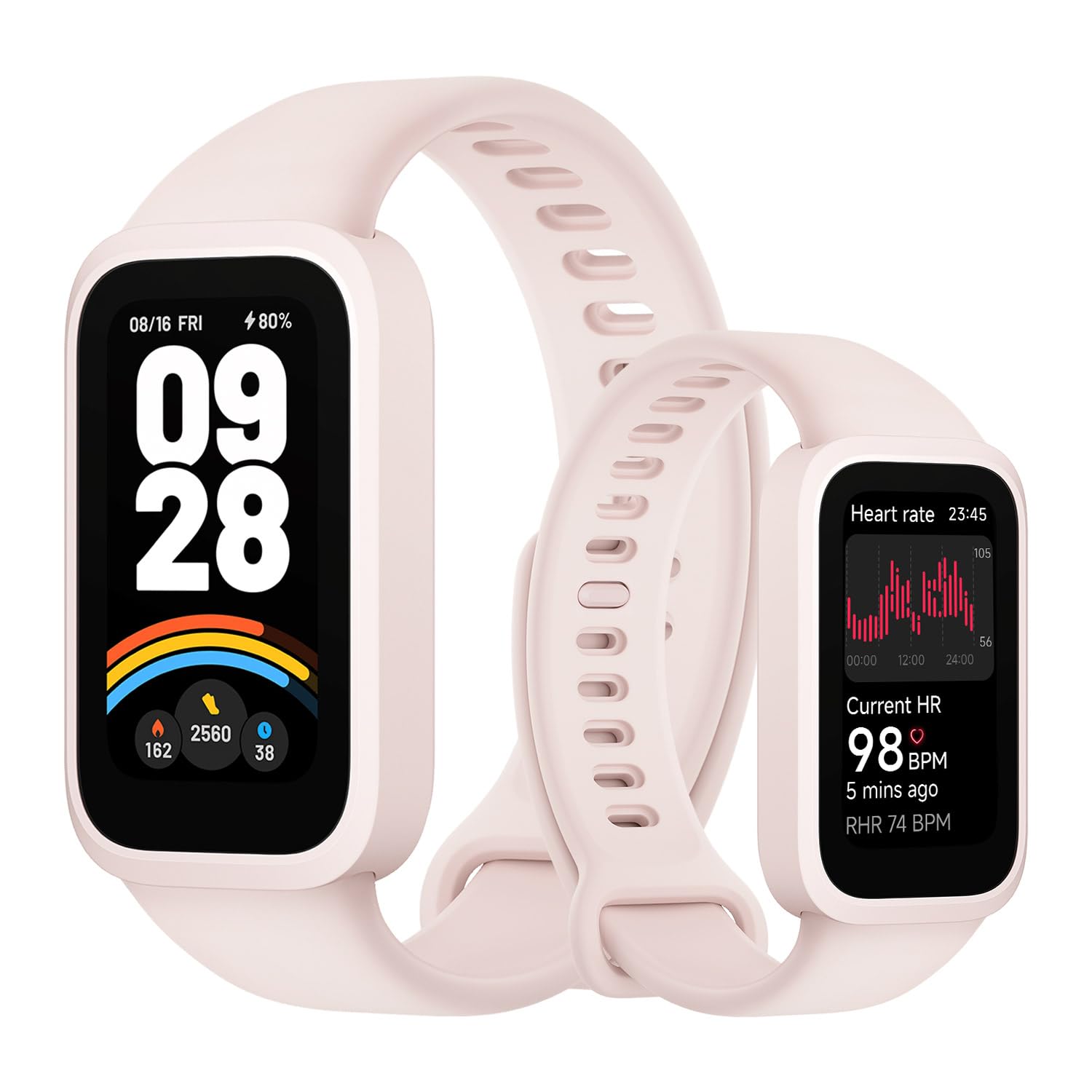 Xiaomi Smart Band 9 Active, bracelet connecté sport, écran 37mm, 60 Hz, 18 jours d'autonomie, rose - vue 2