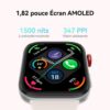 Huawei Watch Fit 3, écran AMOLED 1,82" et design ultra-fin blanc - vue 3