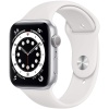 Apple Watch Series 6 GPS 44mm alu argent bracelet blanc reconditionné