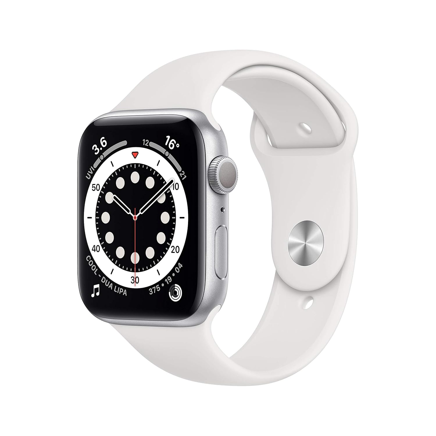 Apple Watch Series 6 GPS 44mm alu argent bracelet blanc reconditionné - vue 2