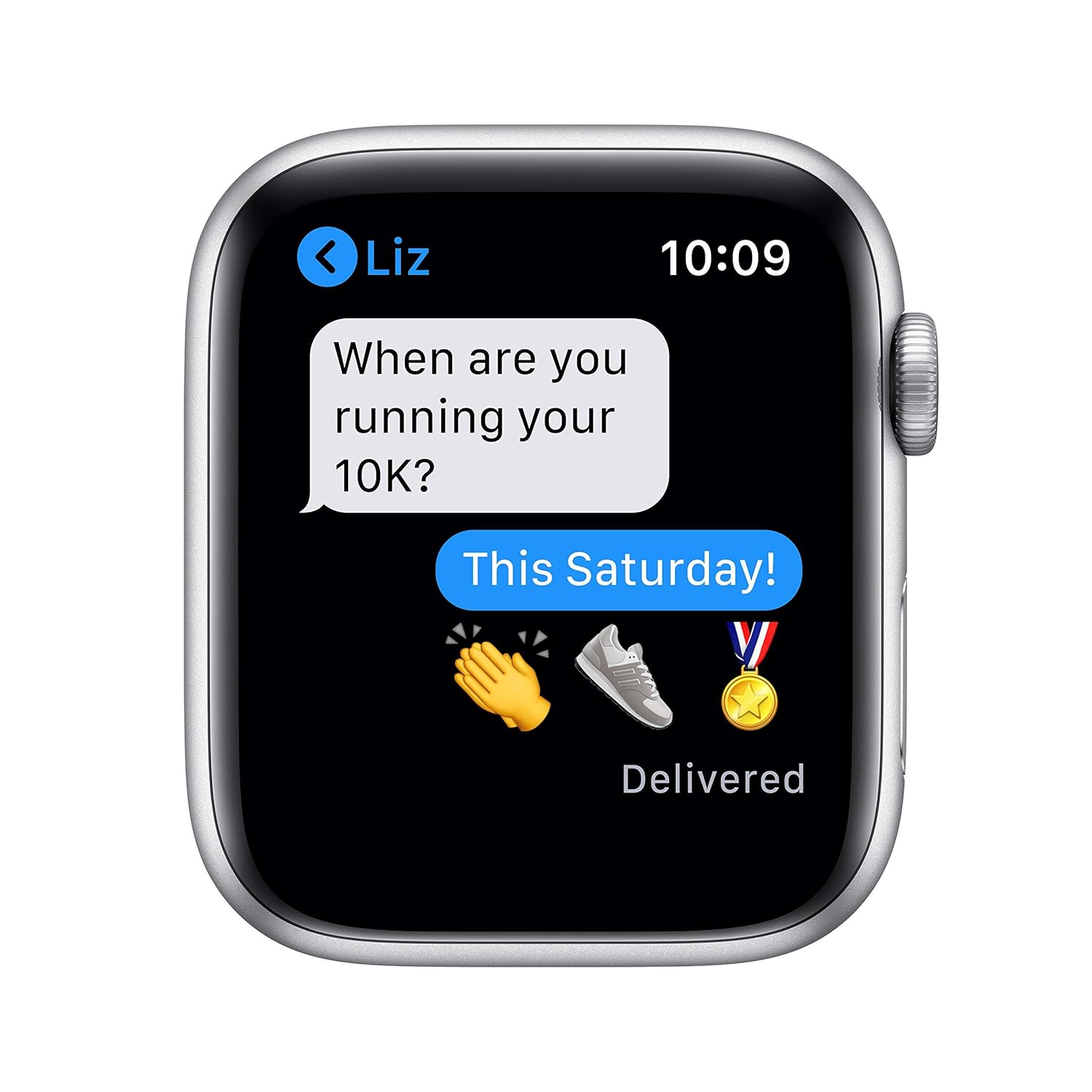 Apple Watch Series 6 GPS 44mm alu argent bracelet blanc reconditionné - vue 5