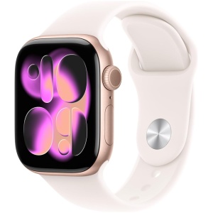 Apple Watch Series 11 GPS 42mm Or Rose avec Bracelet Sport Rose Tendre