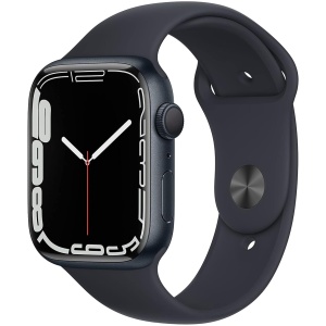 Apple Watch Series 7 GPS 45 mm boîtier minuit avec bracelet sport