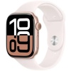 Apple Watch Series 10 46 mm or rose avec bracelet Sport rose tendre